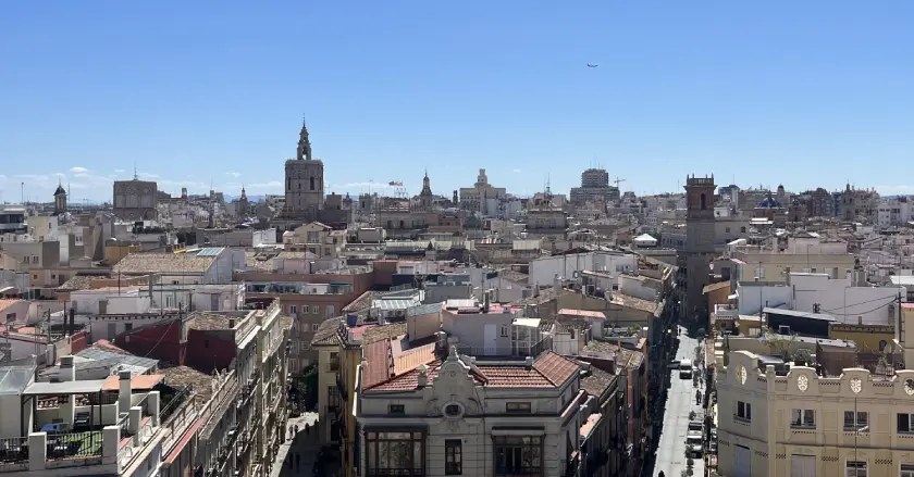 Uitzicht op Valencia
